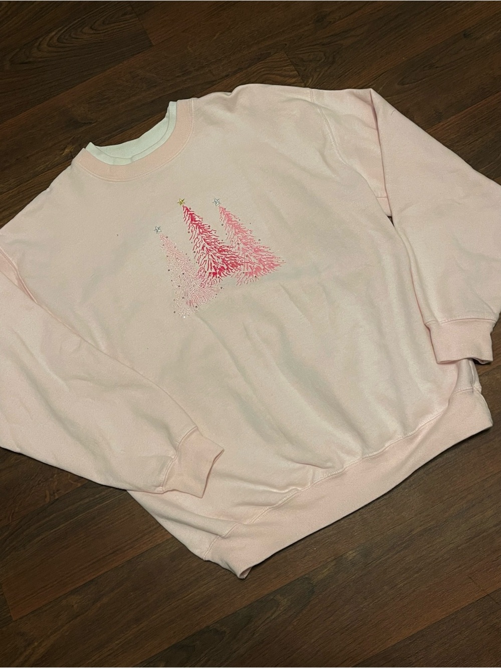 Vintage M & C Sportswear Pink Christmas Sweatshirt size M